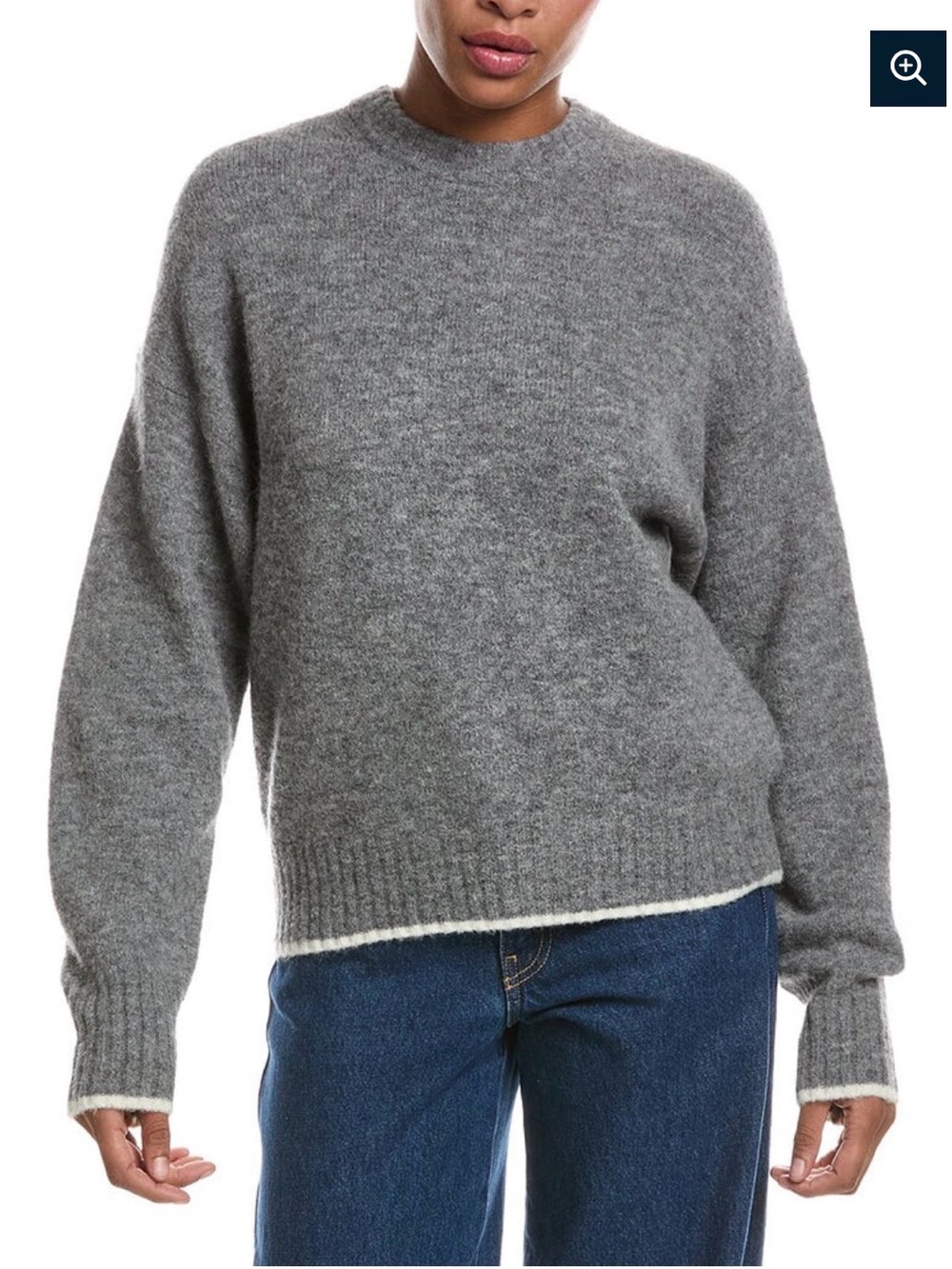MADEWELL CLOUDSOFT DROP-SHOULDER WOOL & ALPACA-BLEND SWEATER SZ XS